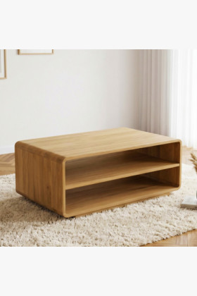 Massiver Eichenholz Couchtisch Avalon 100x60 cm Natural